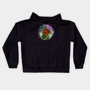 Roses Lily Of The Valley Watercolor Floral Kids Hoodie